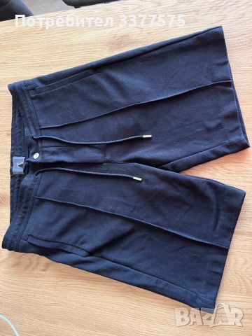 H&M черни къси мъжки панталони памучни, снимка 4 - Къси панталони - 45494239