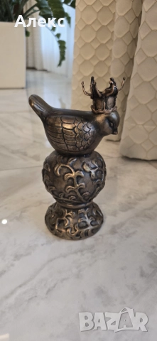 Голямо пиле с корона– керамика., снимка 4 - Декорация за дома - 52472744