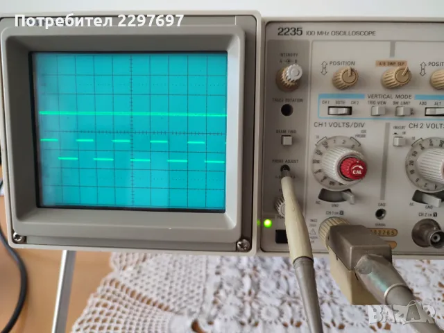 Продавам осцилоскоп TEKTRONIX 2235 100MHz с 1 сонда, снимка 13 - Друга електроника - 47082615