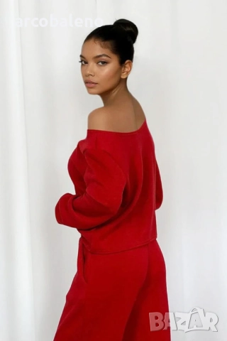 Дамски комплект плетен пуловер от две части, 3цвята , снимка 12 - Комплекти - 52971944