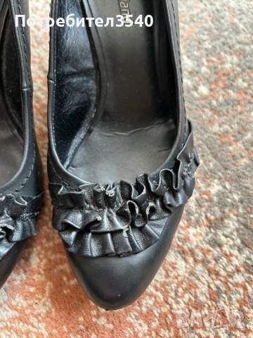 Дамски черни обувки на ток, снимка 4 - Дамски обувки на ток - 51681350