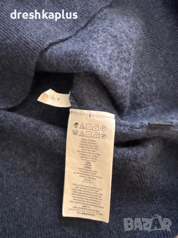 MICHAEL KORS – Дамски пуловер от 100% Extrafine Merino вълна – Тъмносин – Размер S, снимка 4 - Блузи с дълъг ръкав и пуловери - 53257147