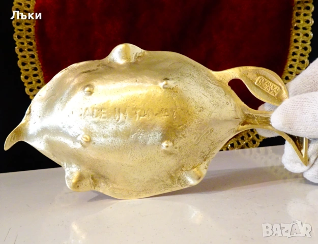 Бронзов пепелник за пури,цигари,листо. , снимка 6 - Антикварни и старинни предмети - 54101231