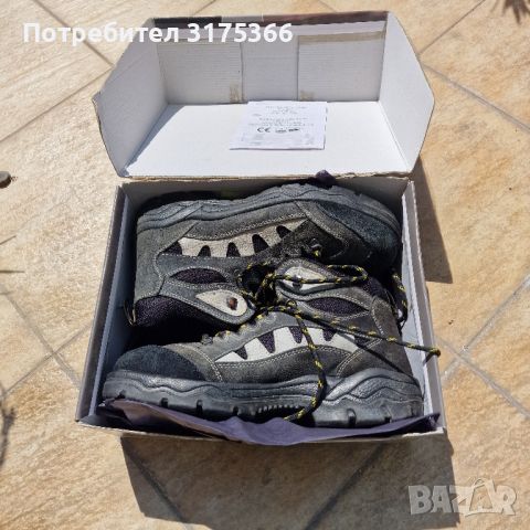 Работни нови кожени обувки с метално бомбе протектор POWERFIX 45 номер  англ.номерация 11 , снимка 2 - Мъжки боти - 45236563