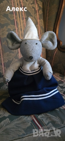 Голямо винтидж мишле, Норвегия, 55см, снимка 4 - Декорация за дома - 52433163