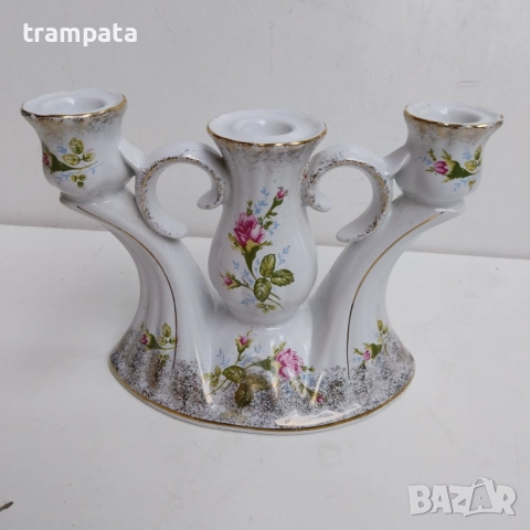 НАЙ ДОБРАТА ОФЕРТА Стар порцеланов свещник , снимка 5 - Други ценни предмети - 52616965