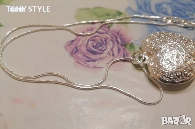 Ново Сребърно Дамско Колие Сърце , снимка 4 - Колиета, медальони, синджири - 53729738