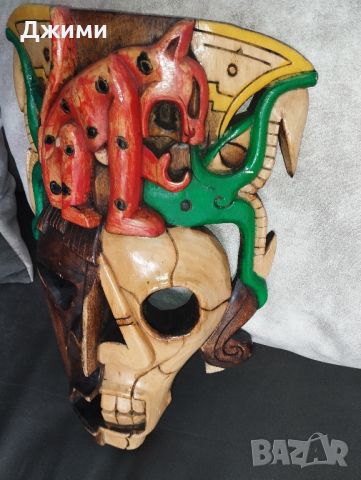 африканска маска, снимка 3 - Антикварни и старинни предмети - 46466078
