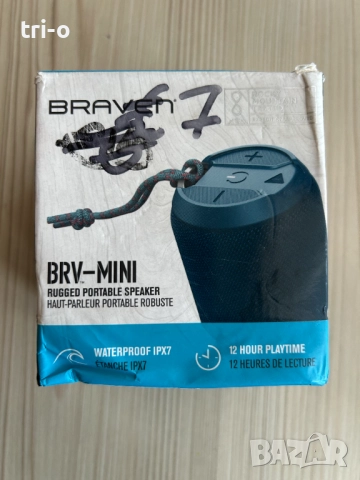 Braven BRV-MINI Здрав преносим високоговорител, снимка 3 - Тонколони - 52898882