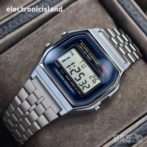 Ръчен ретро винтидж цифров часовник F-91w с каишка от неръждаема стомана, снимка 4 - Водоустойчиви - 46448716