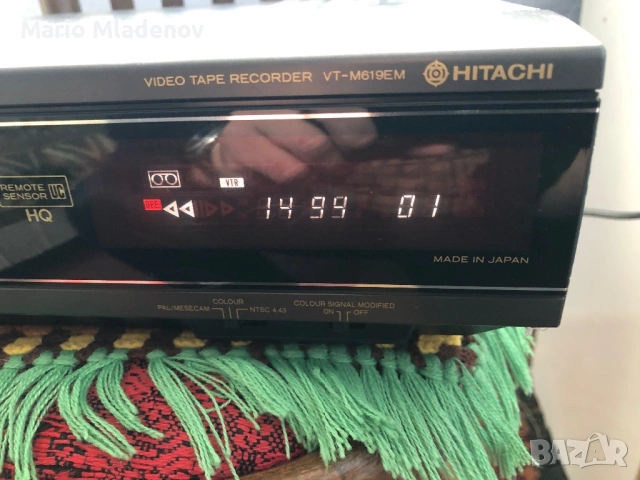 Видео рекордер Hitachi VT-M619 EM vhs, снимка 5 - Плейъри, домашно кино, прожектори - 54243612