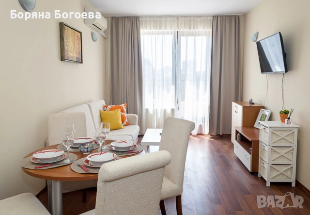 давам под наем двустаен обзаведен апартамент на първа линивя в к.к.Златни пясъци, снимка 2 - Апартаменти - 53143083