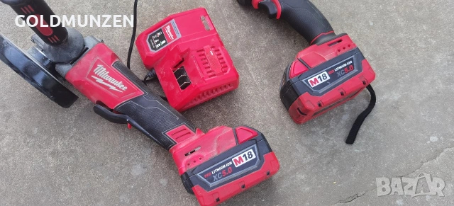 Milwaukee M18 Винтоверт+Гайковерт Ъглошлайф, снимка 2 - Други инструменти - 53750577