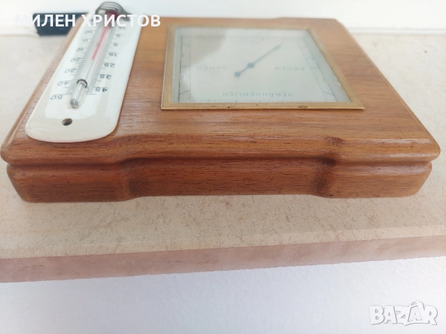 Барометър+Термометър West Germany от 90 те години размери-18см/ 14см, снимка 5 - Антикварни и старинни предмети - 51550013