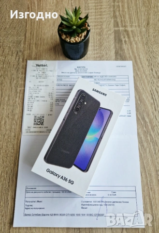 НОВ Samsung Galaxy A36 запечатан с 36 месеца гаранция
