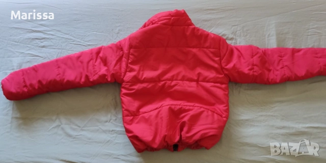 Дамско зимно пухено яке червено – много запазено, снимка 2 - Якета - 53765223