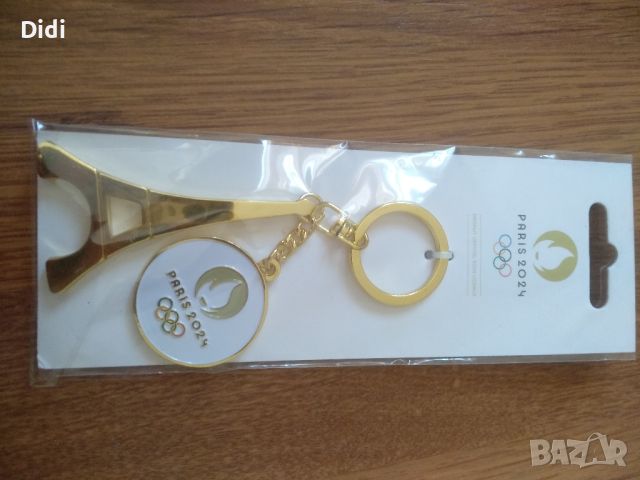 Ключодържател Златна Айфелова кула Олимпийски игри , снимка 1 - Колиета, медальони, синджири - 46377521