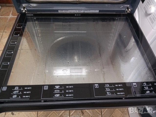 Иноксова печка за вграждане с керамичен плот Аег Aeg Made in Germany 2 години Гаранция!, снимка 3 - Печки, фурни - 53253175