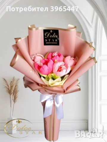 Букети с бонбони Линдор , снимка 3 - Подаръци за жени - 53606527