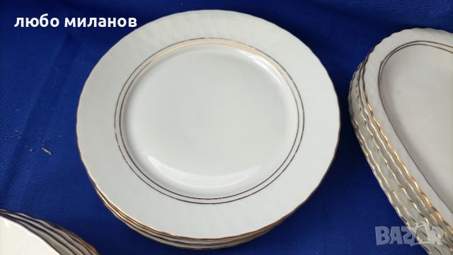 Комплект български чинии, супа, основно, салатни, десертни, релефни фигури, стилни, снимка 9 - Сервизи - 45762416
