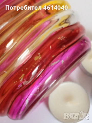 Стъклен фенер + 5 свещи, снимка 4 - Декорация за дома - 52921596