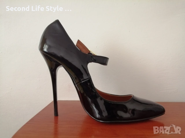 №43 унисекс - мъжки/дамски обувки на висок ток с остър връх и закопчаване с катарама -Hey Si Mey , снимка 7 - Официални обувки - 54217291