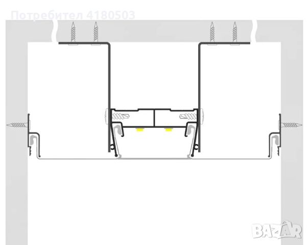 Профил Светли линии за опъна таван, снимка 4 - Монтажи - 46733564