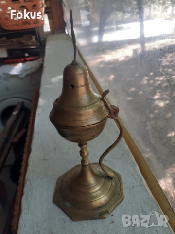 Старо бронзово кандило кадило N3, снимка 4 - Антикварни и старинни предмети - 53366638