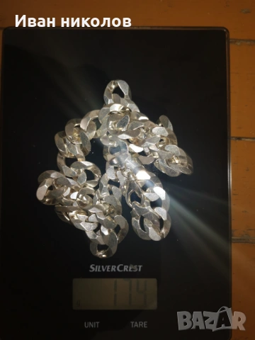 Масивен сребърен ланец, снимка 4 - Колиета, медальони, синджири - 53615586