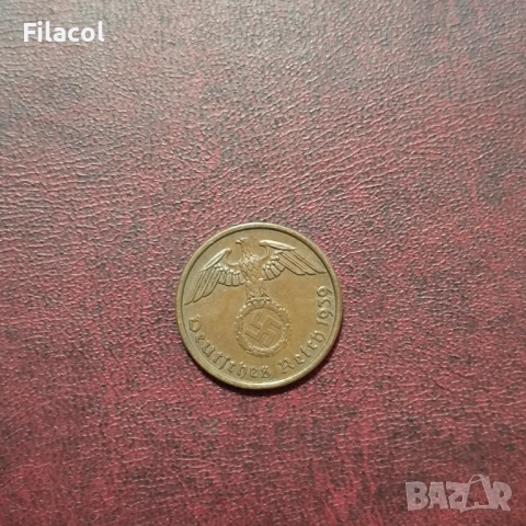 Германия Райх 2 пфенига 1939 МД 'A' - Берлин, снимка 2 - Нумизматика и бонистика - 52772664