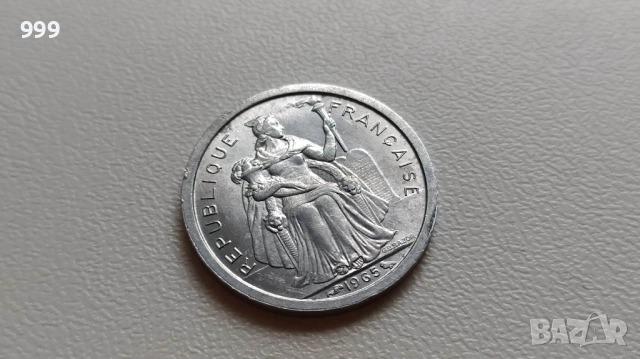 1 франк 1965, 5 франка 1975 Френска Полинезия, снимка 3 - Нумизматика и бонистика - 44906563