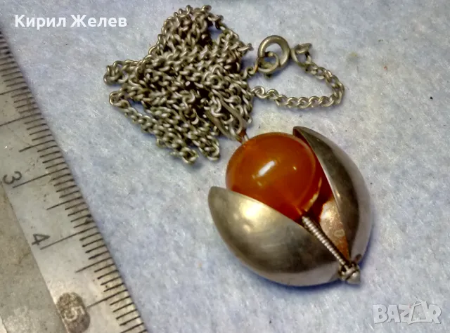 СТАРО РУСКО МЕЛХИОРЕНО КОЛИЕ с КЕХЛИБАРЕН МЕЛХИОРЕН МЕДАЛЬОН СССР НАТУРАЛЕН БАЛТИЙСКИ КЕХЛИБАР 50206, снимка 9 - Антикварни и старинни предмети - 49916979