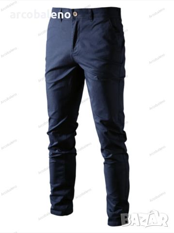 Ежедневни мъжки едноцветни модни панталони, 8цвята , снимка 8 - Панталони - 46474220