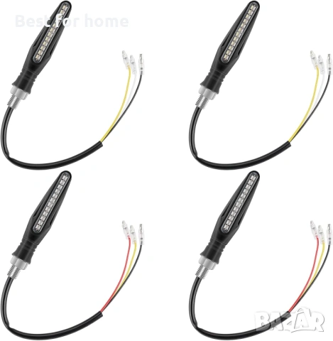 Kinstecks ​​[Нова версия] 4 бр. Мотоциклетни мигачи, мигачи за мотоциклет, дневни светлини, снимка 7 - Части - 53659157