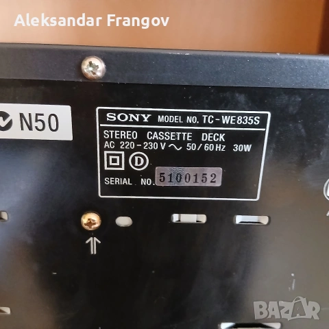 SONY TC - WE 835S, снимка 3 - Декове - 53053308