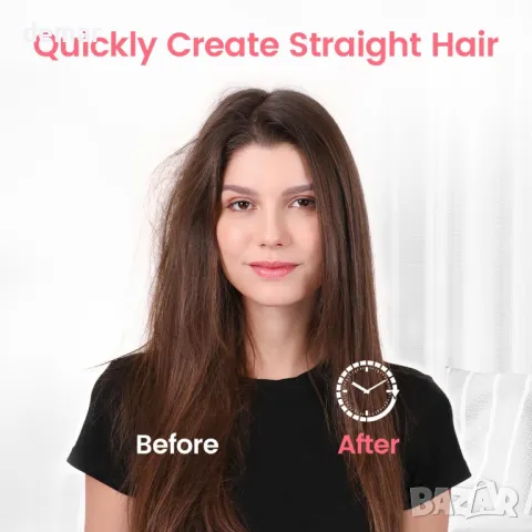 Четка за изправяне на коса, 42 мм, 10 милиона отрицателни йона, 6 температурни настройки, 130°C-230°, снимка 7 - Маши за коса - 50321608