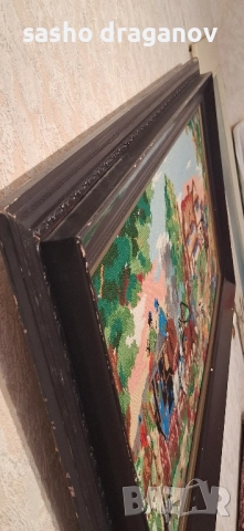 Голям гоблен - ръчно шит, снимка 13 - Други ценни предмети - 52320486