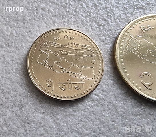 Непал . 1 и 2 рупии. , снимка 5 - Нумизматика и бонистика - 45778357