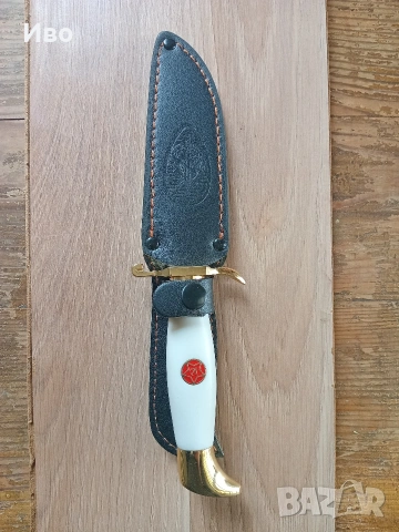 Ловен нож с калъф – ретро СССР стил, отлично състояние, снимка 4 - Ножове - 54025869