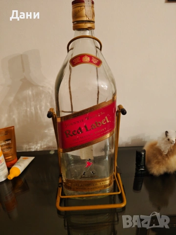 Празна бутилка от Johnnie Walker Red Label 4.5L с люлка, снимка 7 - Други ценни предмети - 54297396