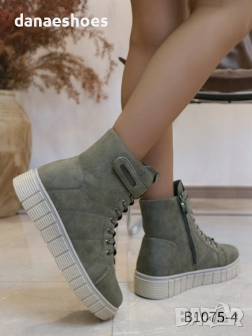 Дамски спортни боти в зелено , снимка 6 - Дамски боти - 52075619