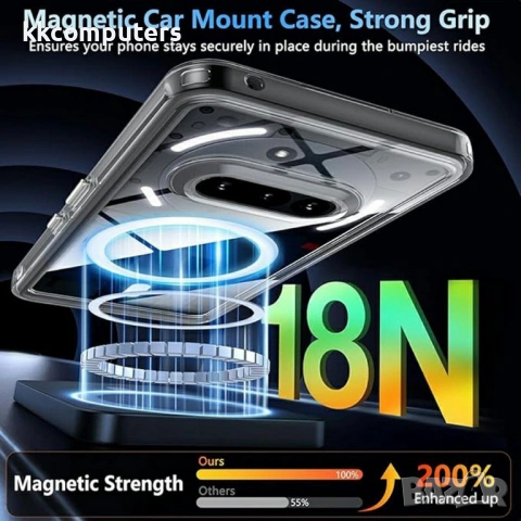 Прозрачен Магнитен Калъф за Nothing Phone (4a) - TPU, Airbag, 0.8mm защита, Прозрачен, снимка 3 - Калъфи, кейсове - 54087695