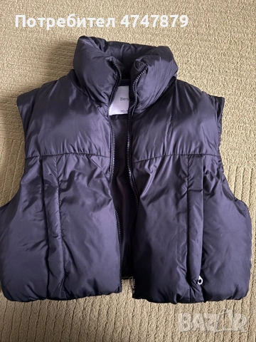 Чисто ново черно яке без ръкави/елек, не е обличано, снимка 2 - Якета - 53611712