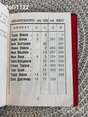 Тайния телефонен указател на БКП, снимка 4 - Антикварни и старинни предмети - 48451553