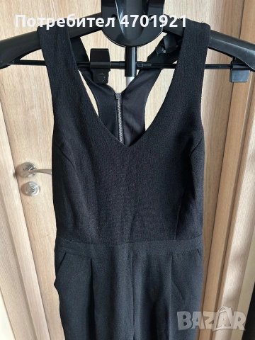 Дамски черен гащеризон, снимка 3 - Гащеризони - 53136589