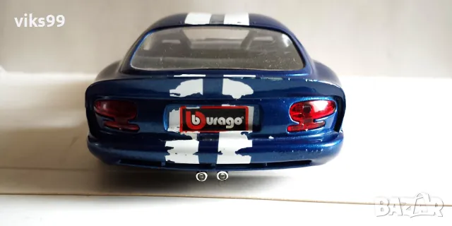 Bburago Dodge Viper GTS Coupe Made in Italy - Мащаб 1:24, снимка 4 - Колекции - 48595584