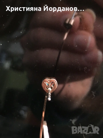 Michael kors, оригинална обеца халка със сърце, снимка 4 - Обеци - 53562226