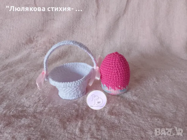 Декоративна плетена кошничка, снимка 7 - Други - 49715655