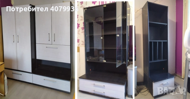 Стара Холна Секция от 4 модула - шкафове + гардероб