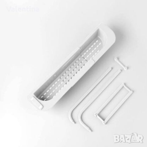 Компактен бял органайзер за кухненска мивка или вана, снимка 3 - Аксесоари за кухня - 46069488